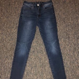American eagle super high wasted jegging 6 short